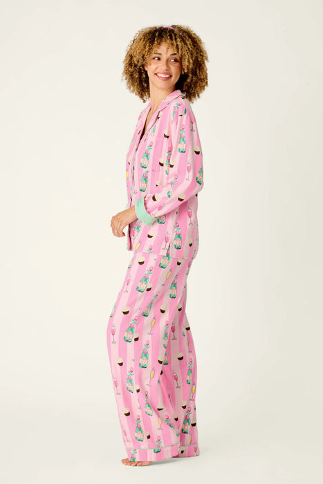 Cupcakes & Champagne Flannel 3-Piece PJ Set