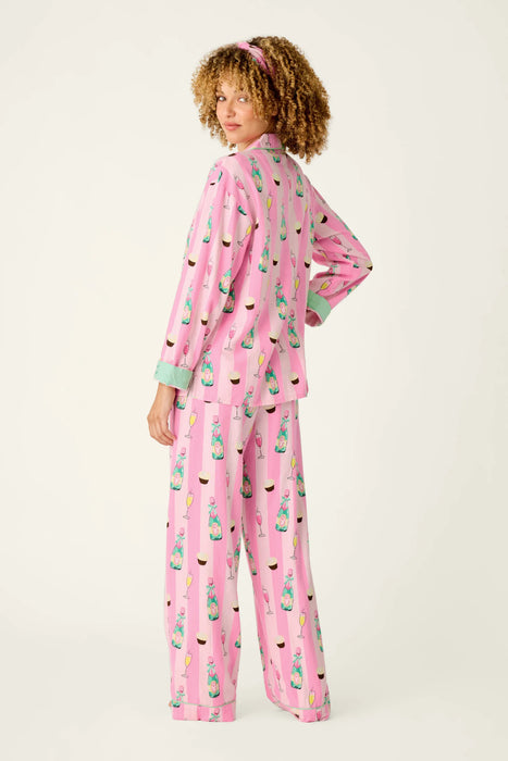 Cupcakes & Champagne Flannel 3-Piece PJ Set