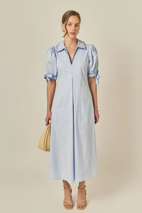 Stitch Detail Midi Dress