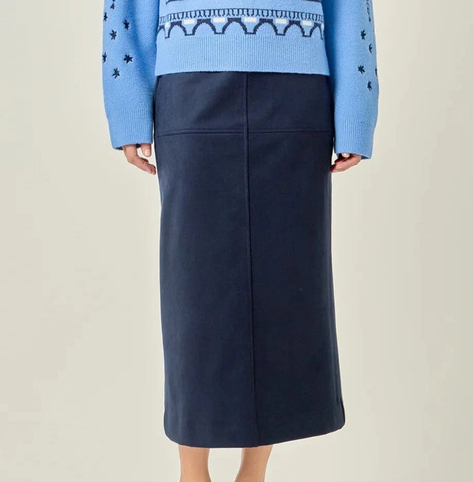 Suede Midi Skirt