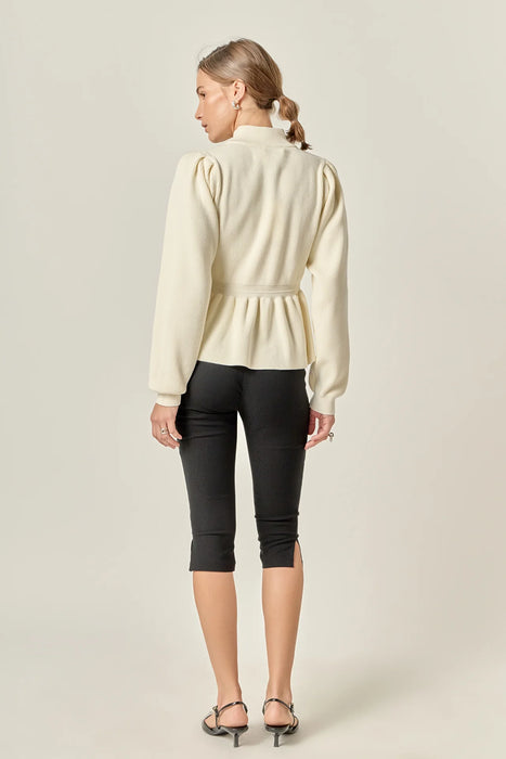 Peplum Waist Knit Top