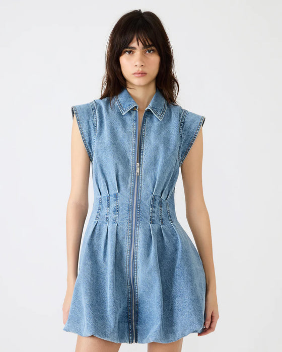 bp denim dress BP Front Tie Denim Mini Dress