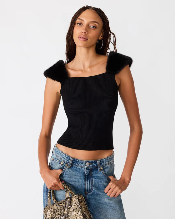 Madelyn Fur Sleeveless Top