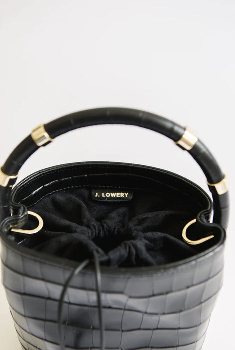 Max Mini in Black Croc