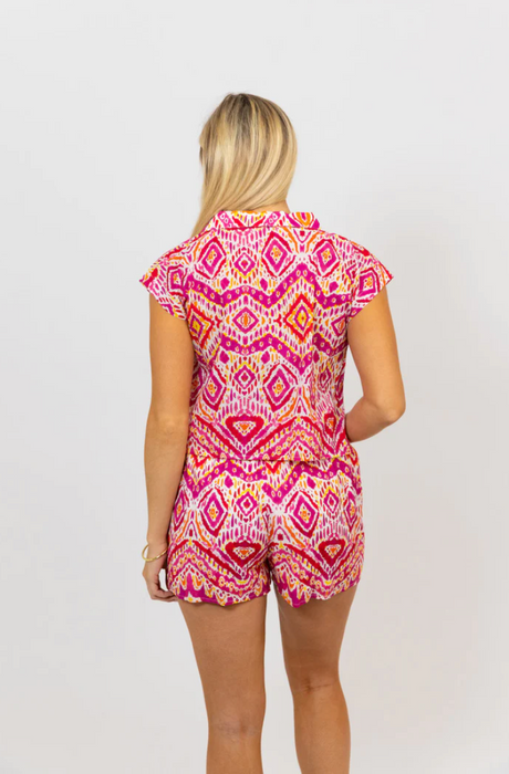 Tribal Poplin Shorts