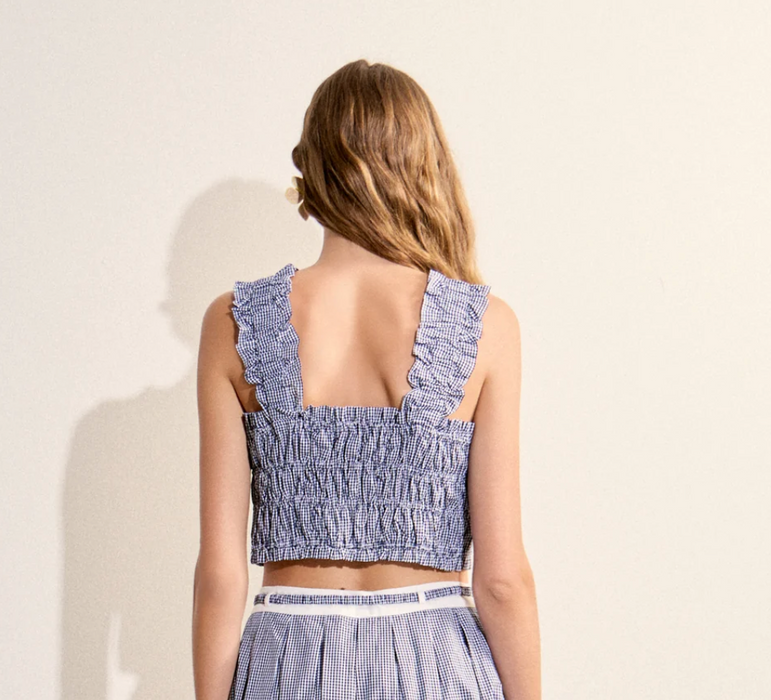 Smock Gingham Tank Top