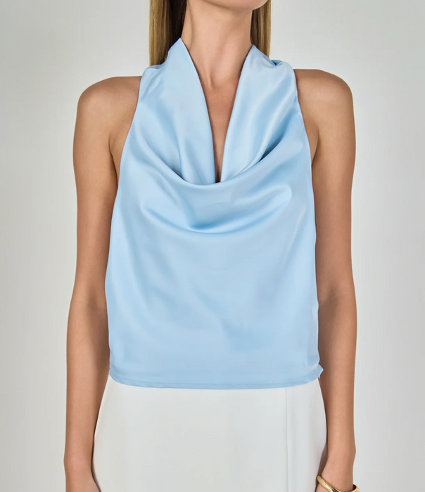 Cowl Neck Tie Back Tank