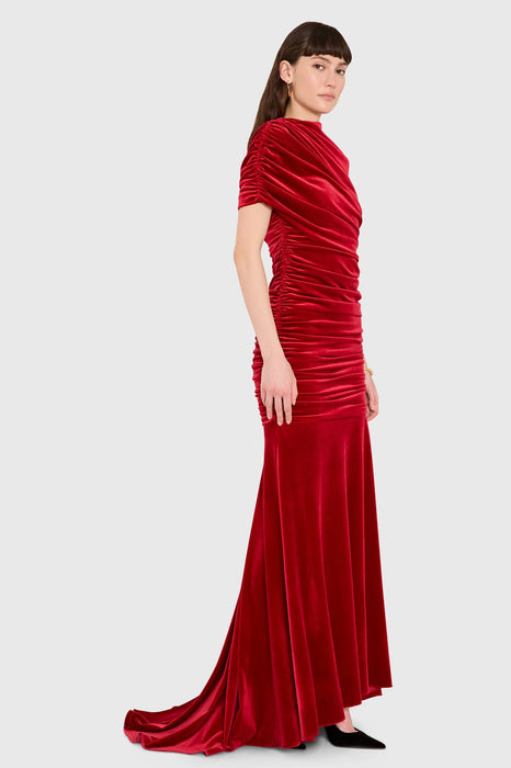 Evianna Gown in Carnelian Velvet