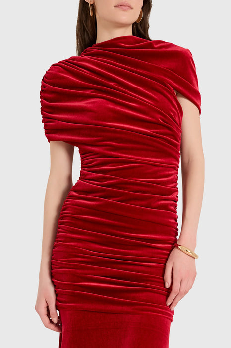 Evianna Gown in Carnelian Velvet