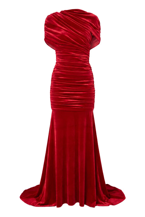 Evianna Gown in Carnelian Velvet