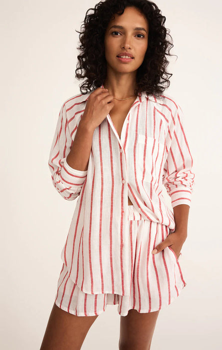 Perfect Stripe Linen Top