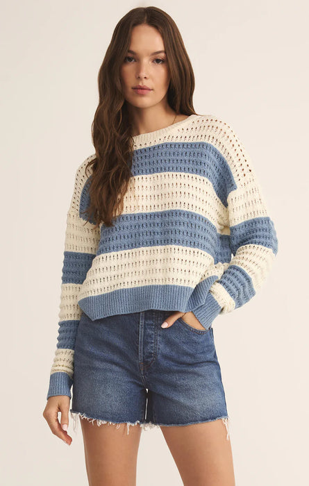 Bonapart Stripe Crochet Sweater