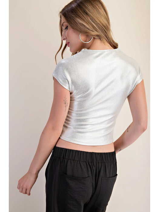Metallic Knit Top