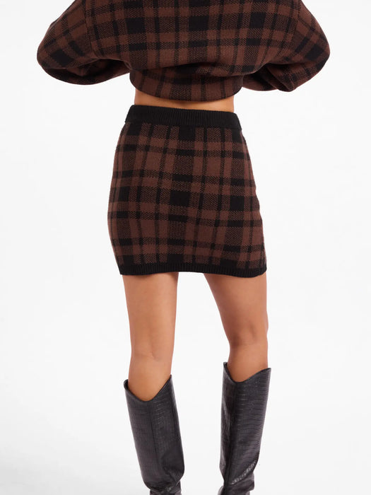 Cameron Plaid Sweater Skirt