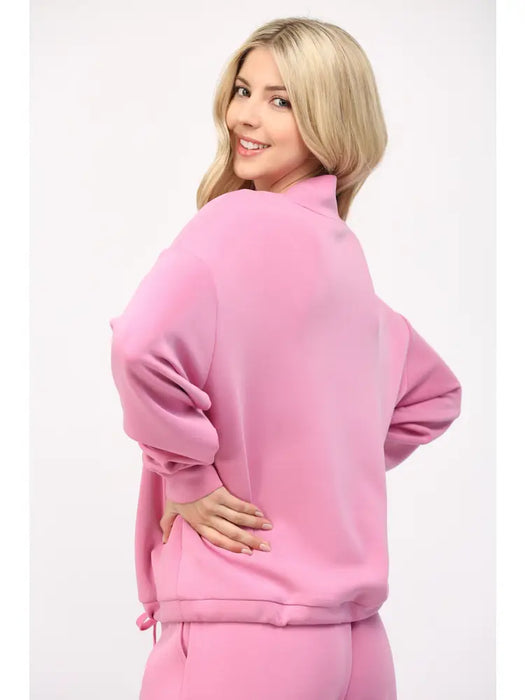 Modal Blend Cowl Neck Sweatshirt