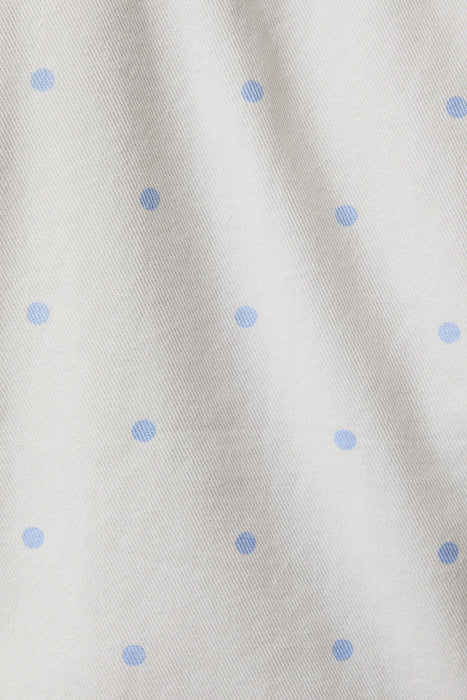 Polka Dot Puff Sleeve Button Down Dress