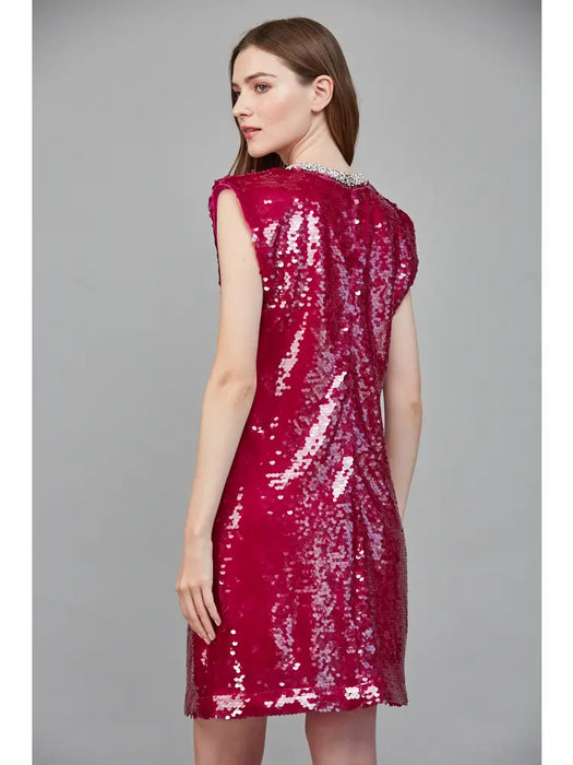 Rhinestone Sequin Mini Dress