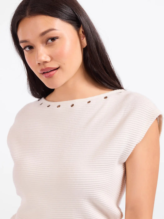 On a Stroll Grommet Knit Top