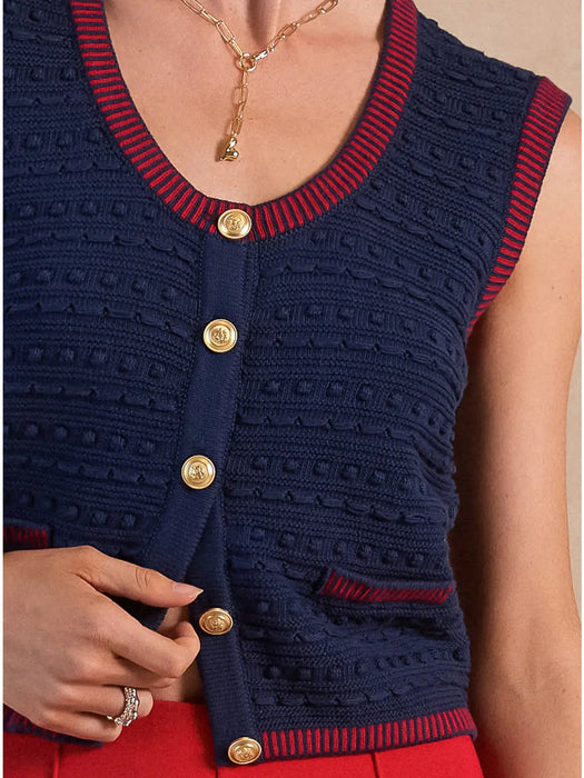 U Neck Sweater Vest