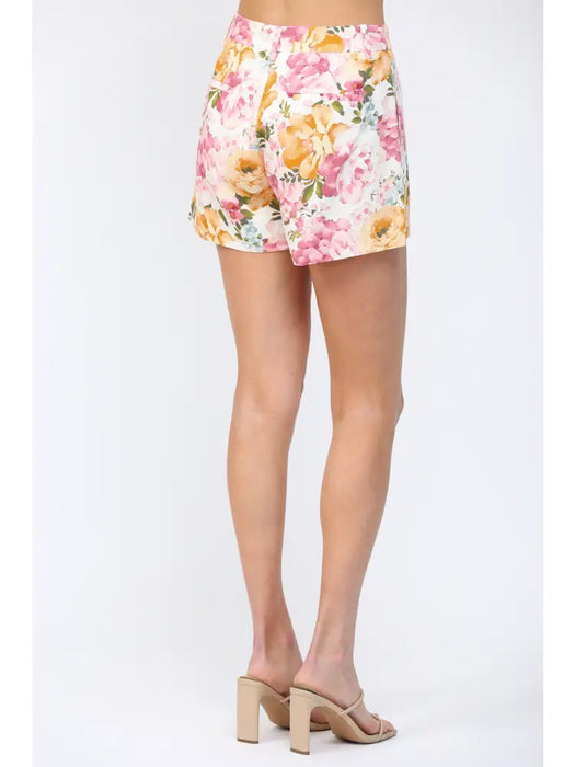 Floral Linen Shorts