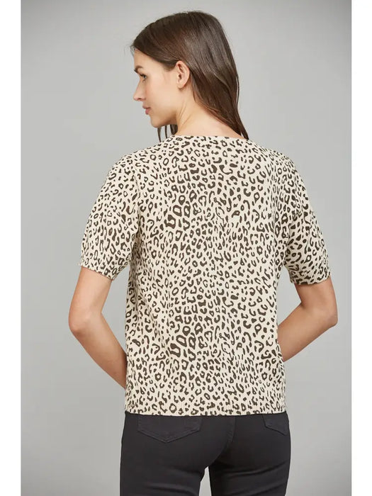 Leopard Short Sleeve Sweater