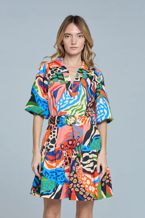Printed Mini Dress