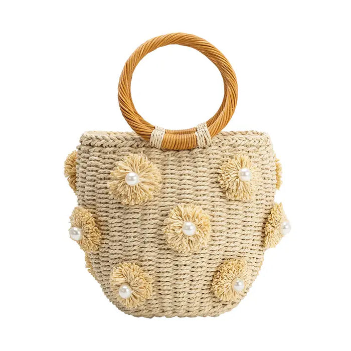 Mary Straw Top Handle Bag