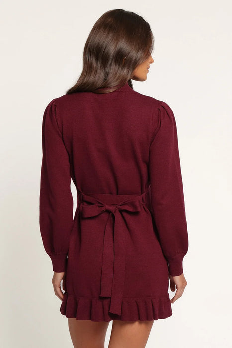 Londyn Ruffle Sweater Mini Dress