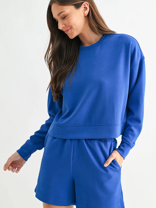 Luxe Sand Wash Rib Sweater