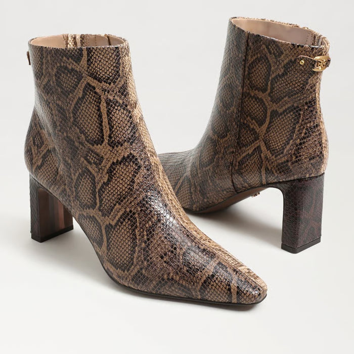 Saige Snake Print Ankle Bootie