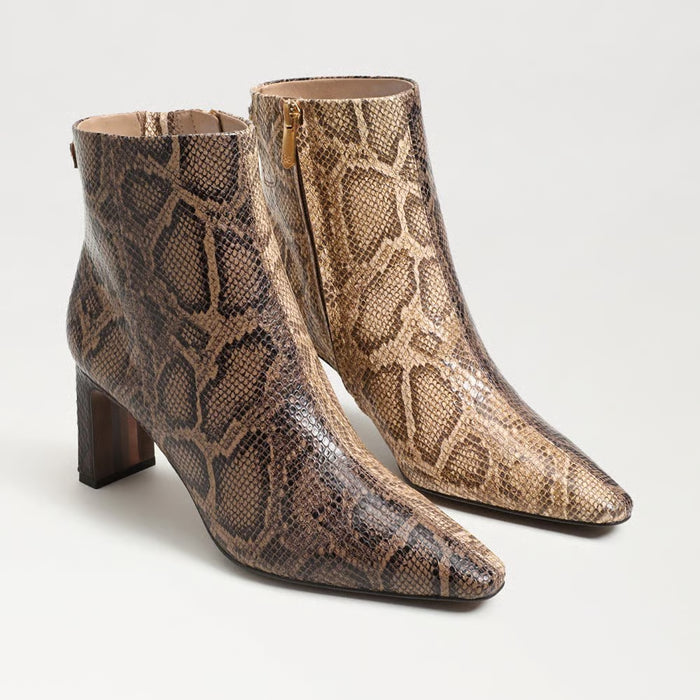 Saige Snake Print Ankle Bootie