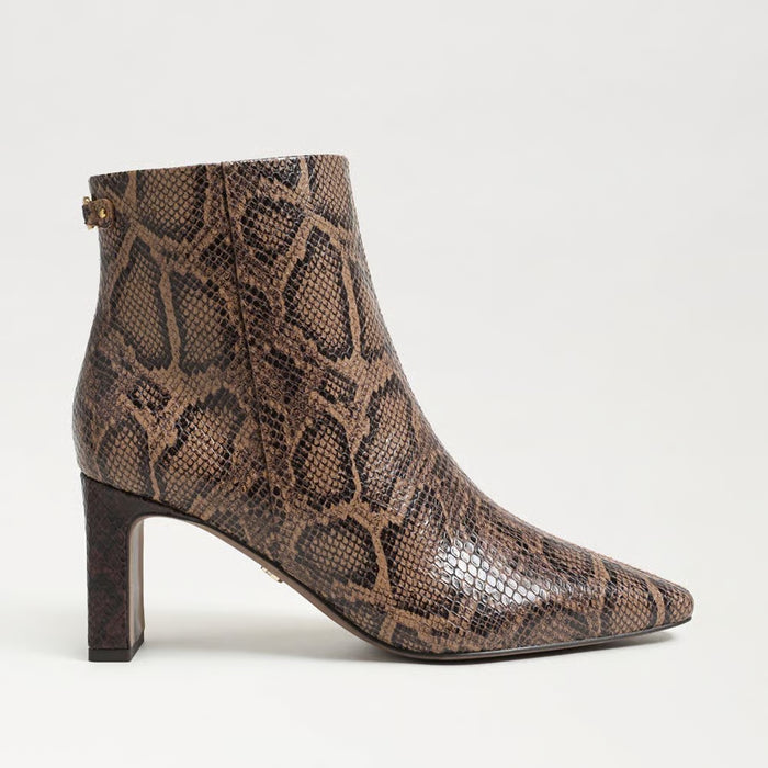 Saige Snake Print Ankle Bootie