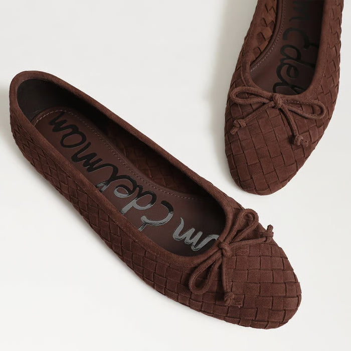 Ruthie Suede Woven Ballet Flat