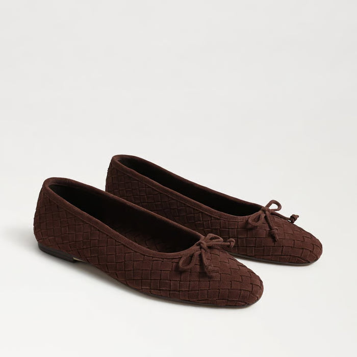 Ruthie Suede Woven Ballet Flat