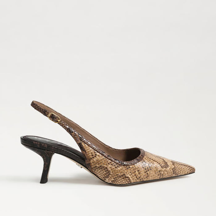 Bianka Slingback Snake Print Pump