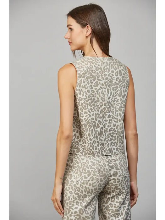 Metallic Leopard Print Tank