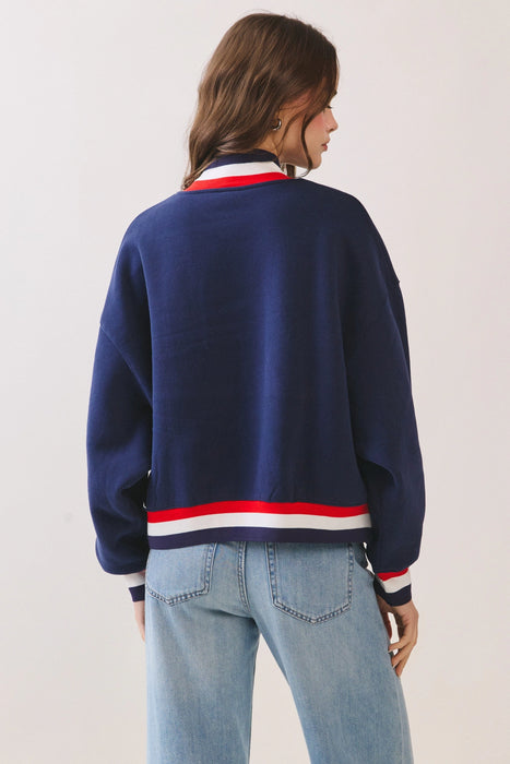 USA Mock Neck Sweatshirt