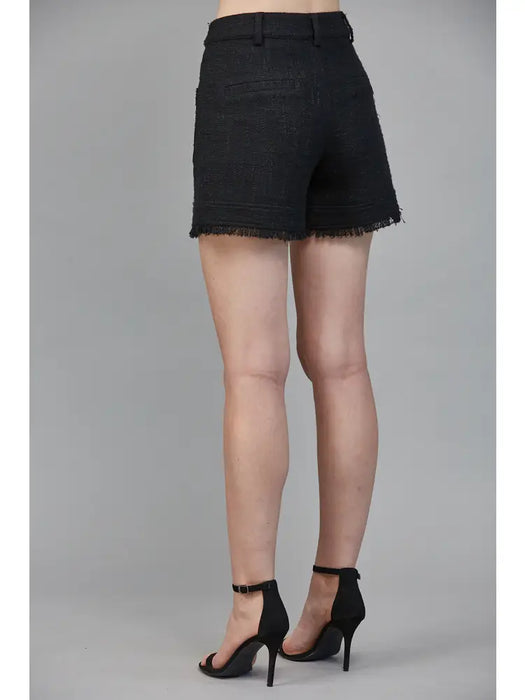 Fray Detail Tweed Shorts