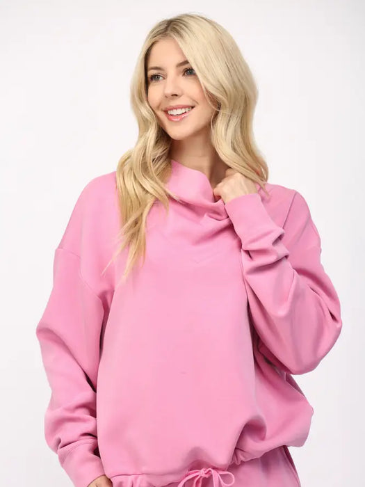 Modal Blend Cowl Neck Sweatshirt