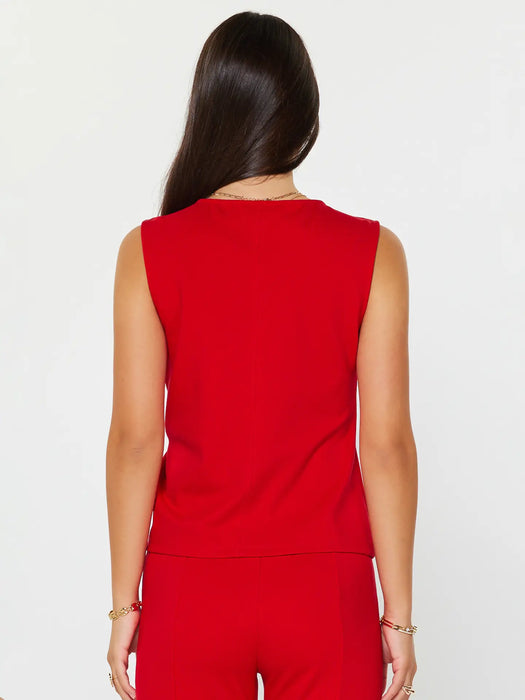 Twist Detail Ponte Sleeveless Top