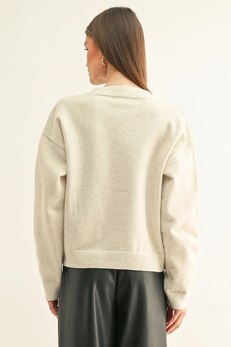 Angie Embellished Long Sleeve Sweater