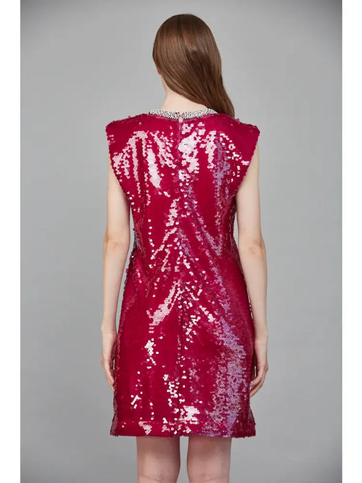 Rhinestone Sequin Mini Dress