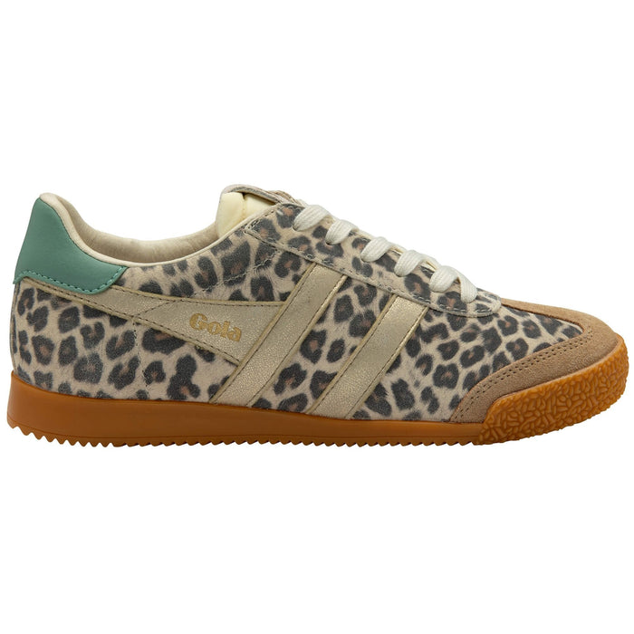 Gola Elan Safari Sneaker in Snow Leopard/Gold/Green Mist