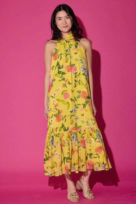 Perry Dress in Yellow Paterre