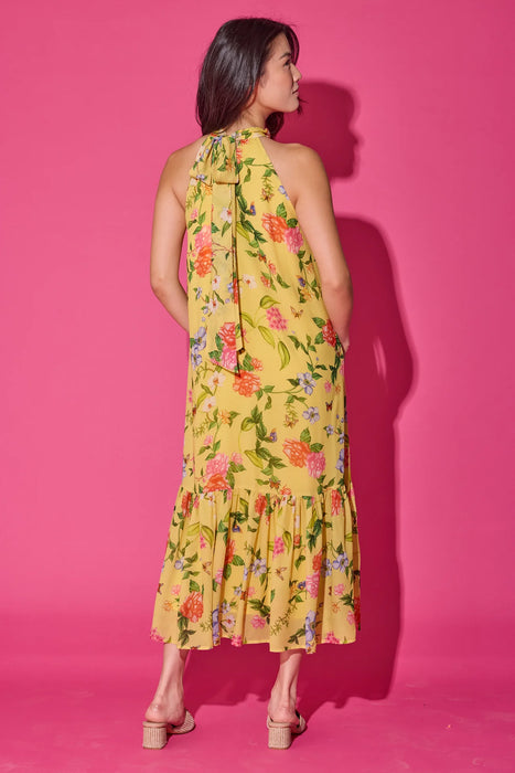Perry Dress in Yellow Paterre