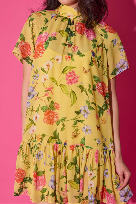 Willa Dress in Yellow Parterre
