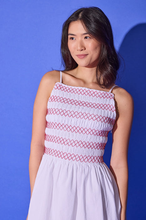 Woods Dress in Bright White