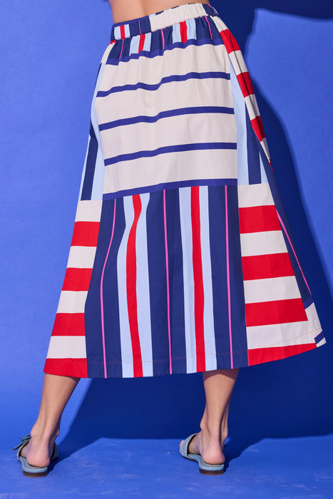 Danny Skirt in Maritime Stripe