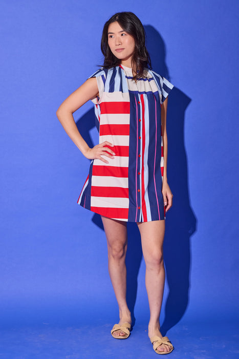 Tucker Dress in Maritime Stripe