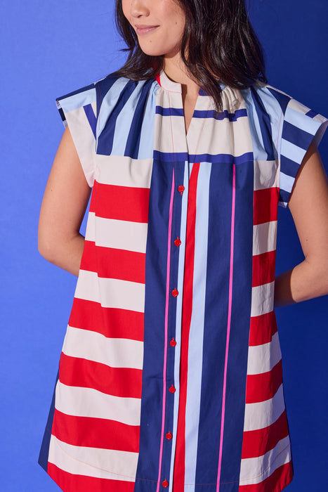 Tucker Dress in Maritime Stripe